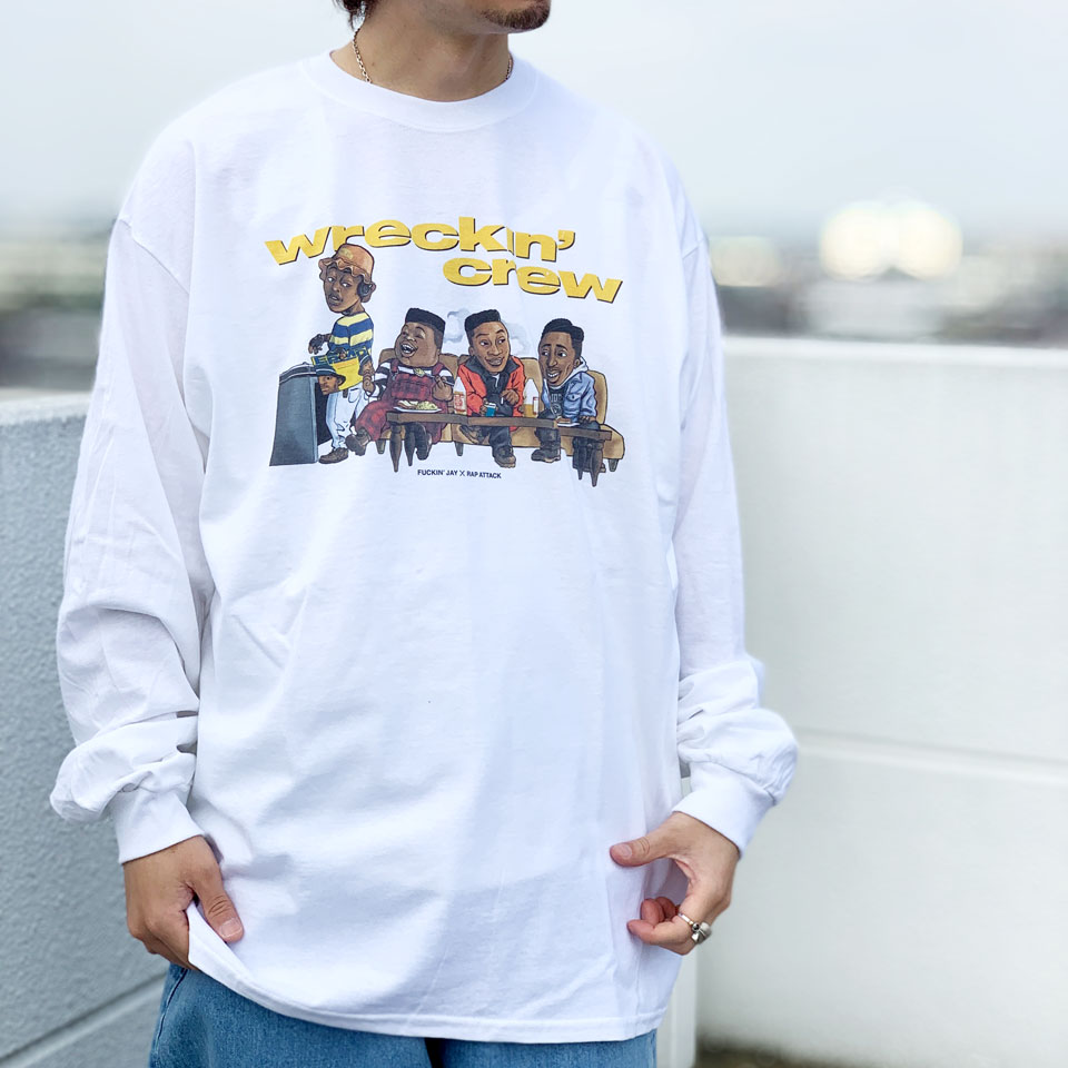 【20%OFF】 全2色 ラップアタック RAP ATTACK ロンT Tシャツ Fuckin' Jay × Rap Attack