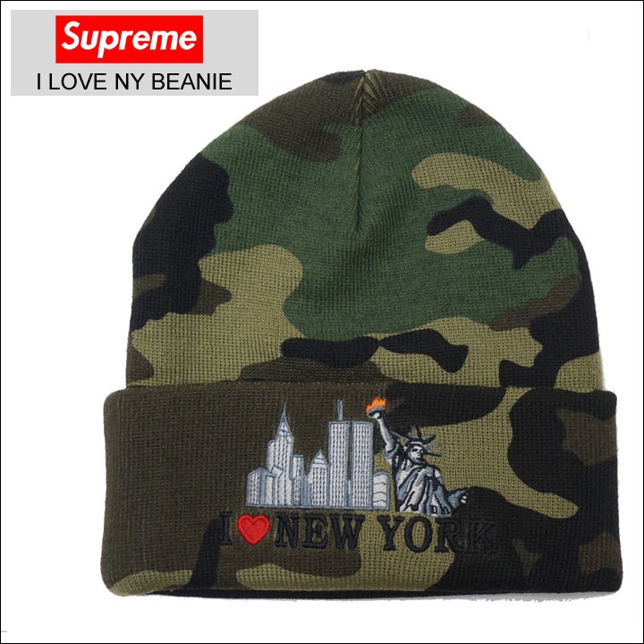 SUPREME シュプリーム I LOVE NY BEANIE カモ 迷彩 CAMOUFLAGE